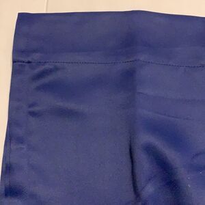 One navy blue panel window curtain. 80 x 42